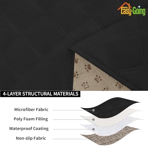 Easy-Going Waterproof Cushion Covers Set, Quilted Stretch 2-Piece Sofa Seat - Image 4