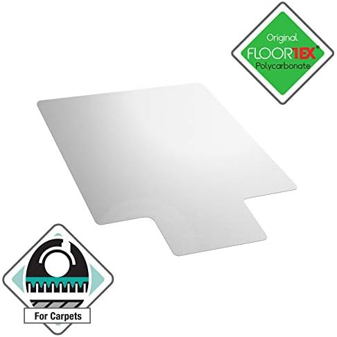 Floortex Poly Rctglr Lipped ChairMat Plush Pile Carpet48X53 - Image 4