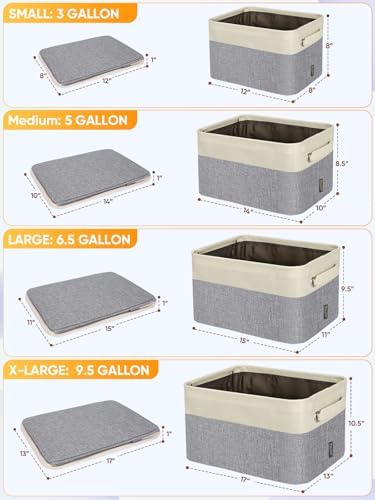 BALEINE 3 Pack Fabric Closet Storage Bins - Image 2