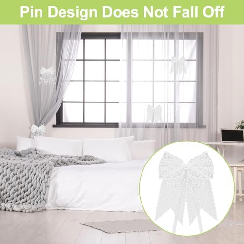 4Pcs Tree Branch Bow Curtain Tiebacks, Elegant Bow Butterfly Curtain Tiebacks - Image 6
