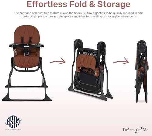 Dream On Me Snack and Stow Highchair | Adjustable Feeding Chair - Image 6