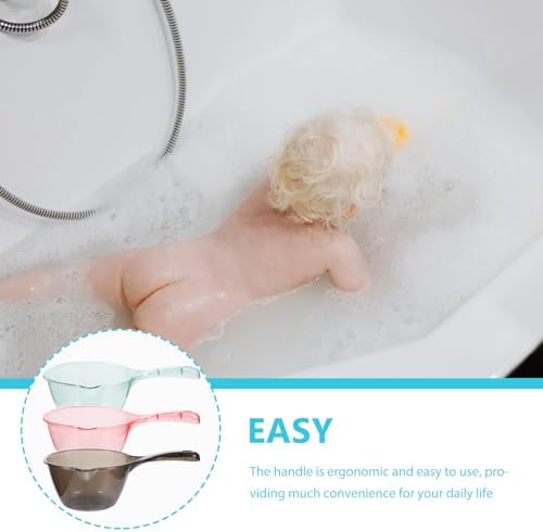 3pcs Bath Water Ladle Set, Thickened Plastic Portable Water Scoop - Image 3