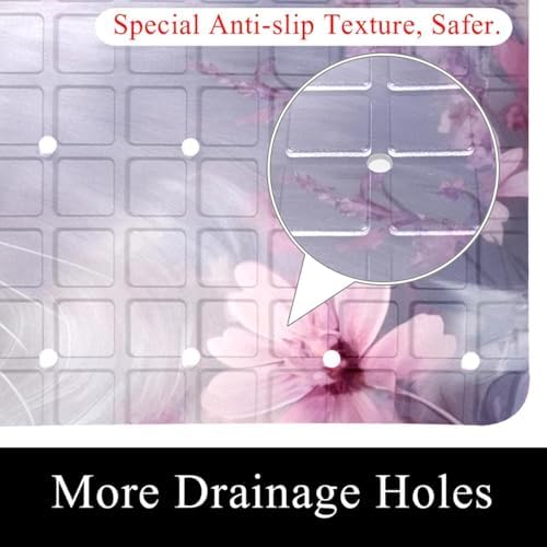 Non Slip Bathtub and Shower Mat 26.8x15.1 inch, Bath Mat - Image 2
