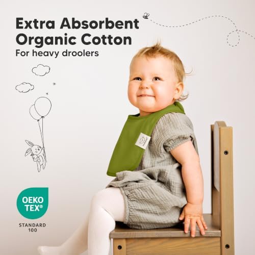 KeaBabies 8-Pack Organic Baby Bibs - Image 5