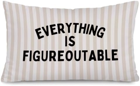 Everything is Figureoutable Inspirational 12x20 Pillow Cover, Positive by Unknown