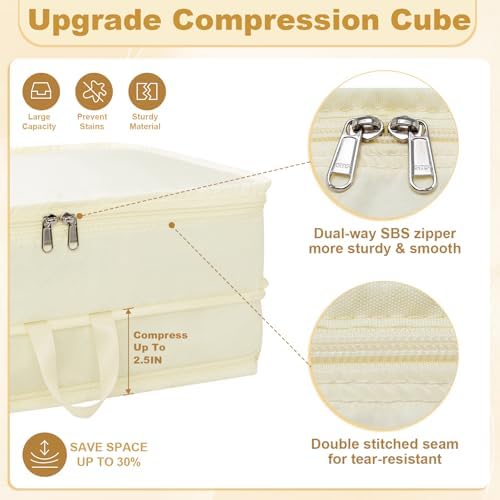 Packing Cubes for Travel Packing Organizers Compression Travel Cubes - Image 2