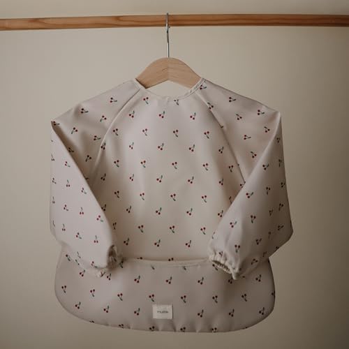 mushie Long Sleeve Baby Bib | Water Resistant Adjustable Fit - Image 2