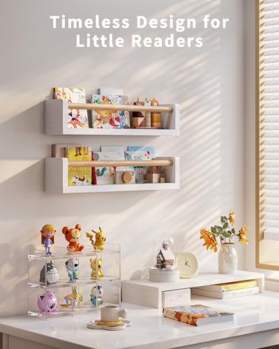 Seocry Nursery Book Shelves, 4 Pack, Wall Book Shelves - Image 4