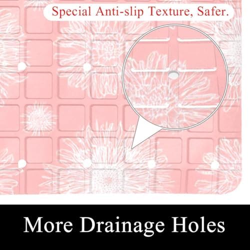 Shower Mat Bathtub Mat, 26.8x15.1 inch, Non-Slip Bath Mat - Image 2