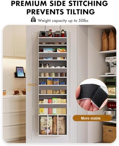 Over The Door Organizer, 6-Shelf Hanging Door Storage - Image 7