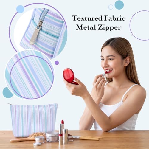 Huhumy 2 Pcs Makeup Bag Set for Women, Color Stripe - Image 4