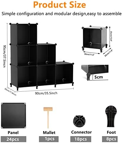 AWTATOS Closet Organizers and Storage, 6 Cube Storage Organizer - Image 3