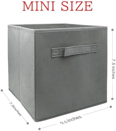 EBIGIC Mini Size 1-Pack Cube Storage Bins 9.0"x7.5"x7.5" Fabirc Foldable Closet - Image 2