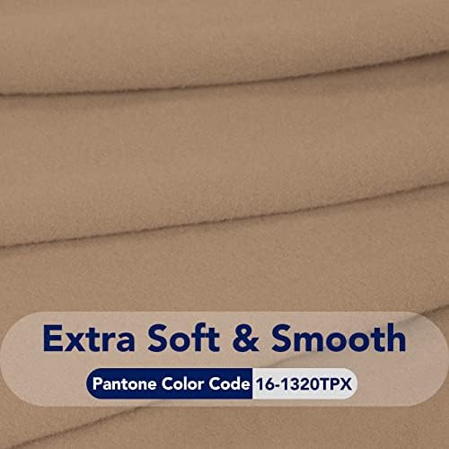 PureFit Stretch Oversized Couch Covers Fleece Sofa Slipcovers Camel - Image 5