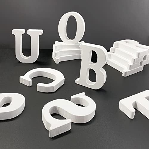6 Inch White Unfinished Wood Letters - Image 5