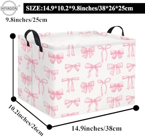 Rectangular Kids Basket Baby Girl Basket Fabric Storage Bin Organizer Box Room - Image 2