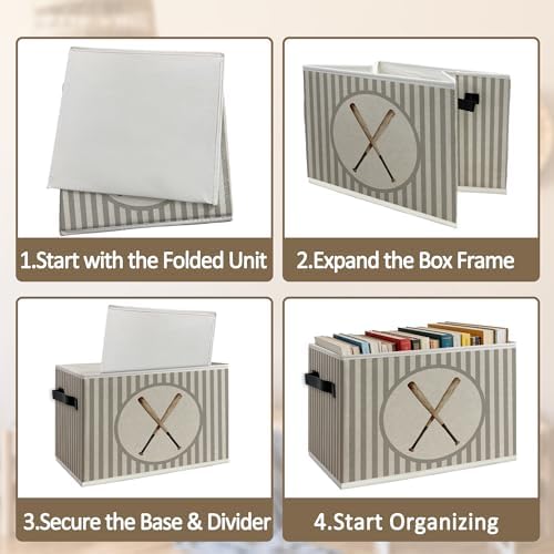 Vintage Baseball Boy Storage Bins Box - Image 5