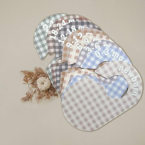Baby Closet Divider, Baby Wardrobe Organizer, Double-Sided Pastel Gingham Design - Image 4