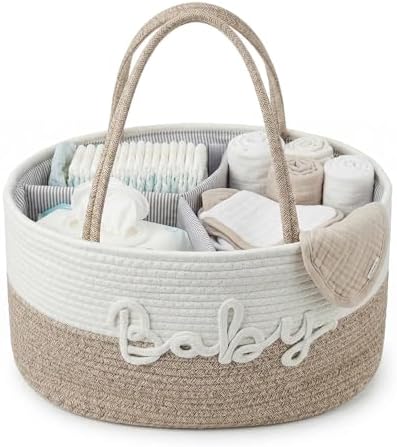 Diaper Caddy Organizer with Changeable Compartments, Newborn Essentials by Unknown