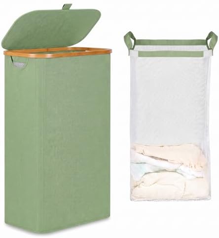 iEGrow 65L Slim Laundry Hamper, Narrow Laundry Basket by iEGrow