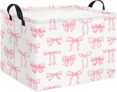 Rectangular Kids Basket Baby Girl Basket Fabric Storage Bin Organizer Box Room by HIYAGON