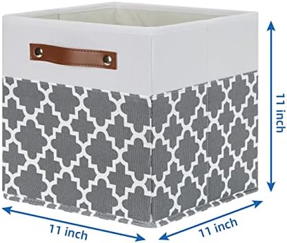 Temary 11x11x11 Cube Storage Bins Cube Organizer Bins 4 Pack Canvas Storage Bin - Image 2