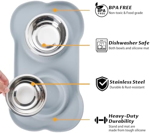 Hubulk Pet Dog Bowls 2 Stainless Steel - Image 2