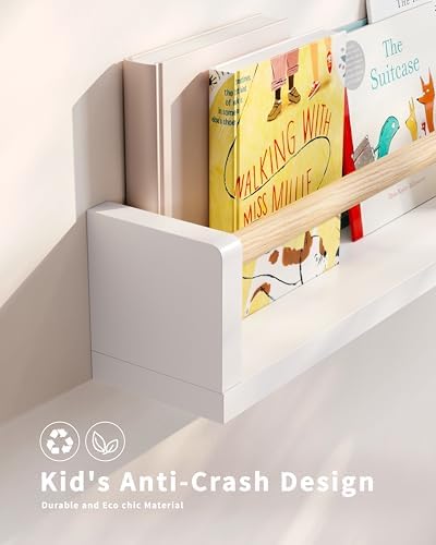 Seocry Nursery Book Shelves, 4 Pack, Wall Book Shelves - Image 2