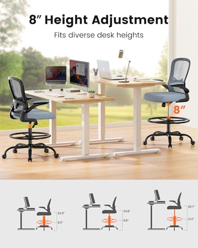 ErGear Drafting Chair, Tall Office Chair - Image 6