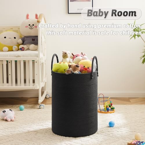 Artfeel Laundry Basket, Woven Cotton Rope Laundry Hamper, 100L - Image 4