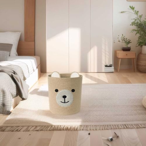 Bear Basket for Nursery, Baby Shower Baskets, Baby Storage Basket - Image 6