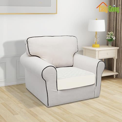 Easy-Going Waterproof Cushion Covers Set, Quilted Stretch 1-Piece Sofa Seat - Image 2
