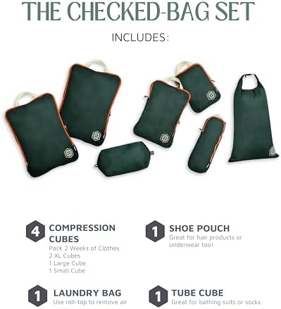 TRIPPED Travel Gear Large Compression Packing Cubes 7-Piece Set - Image 6