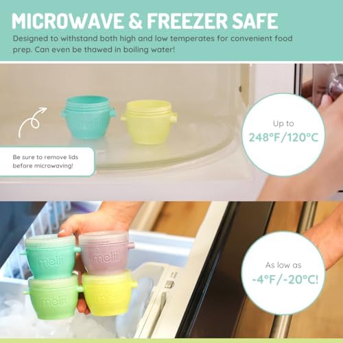 melii Snap & Go Baby Food Storage Containers | 4 Pack 6 oz, Stackable Snack - Image 5