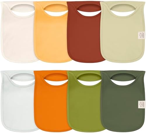 KeaBabies 8-Pack Bibs for Baby Girls, Pullover Baby Bibs by KeaBabies