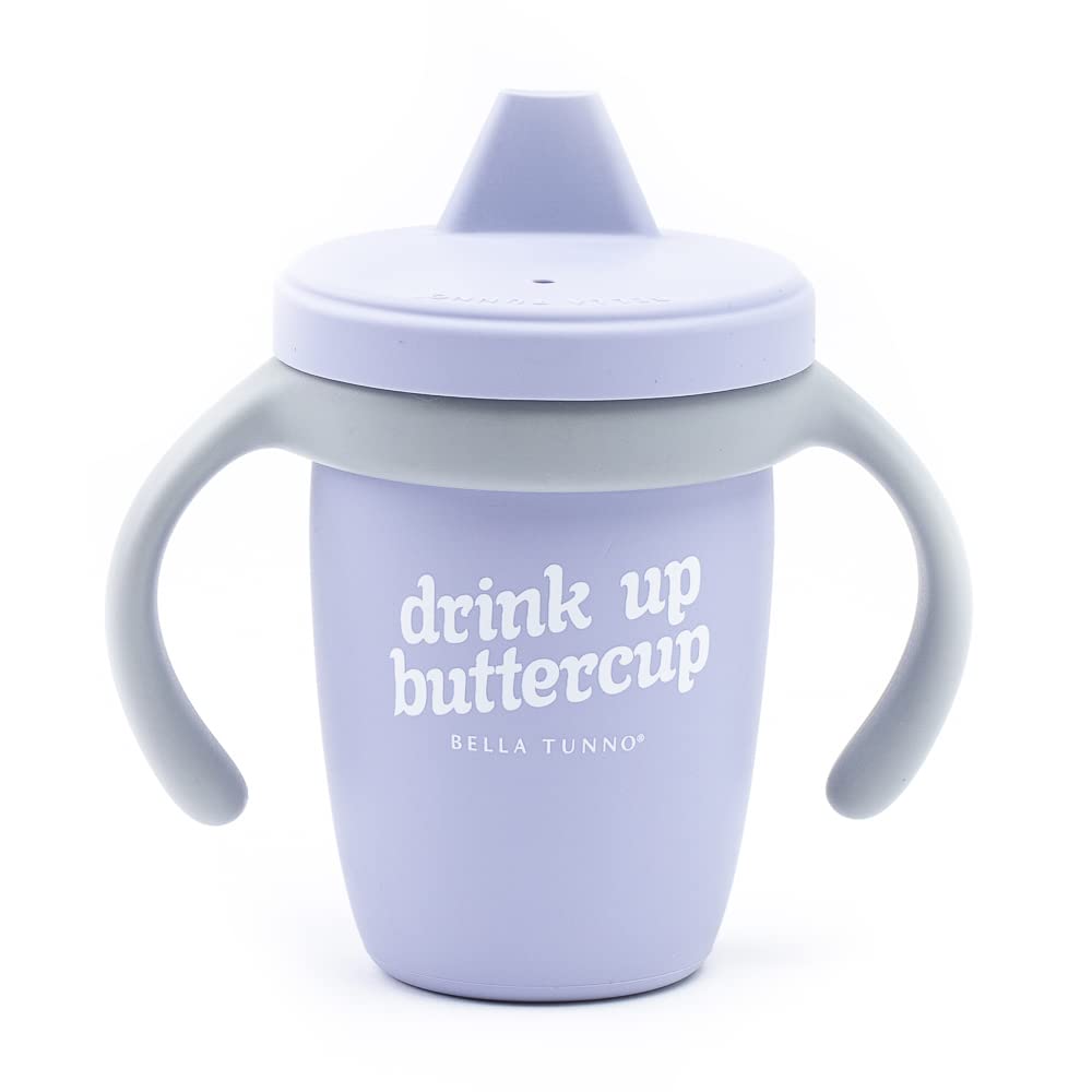 Bella Tunno Sippy Cup, Silicone Training Cup with Transition Handles for Infants, Toddlers & Kids, Babies 6-12 Months & Toddlers 1-3 Years, Boys & Girls, Drink Up Buttercup, 8 oz