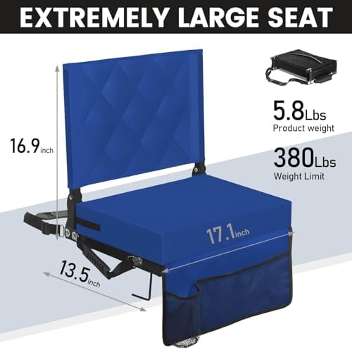 Sheenive Stadium Seats with Back Support, Padded Bleacher Seat Cushion - Image 2