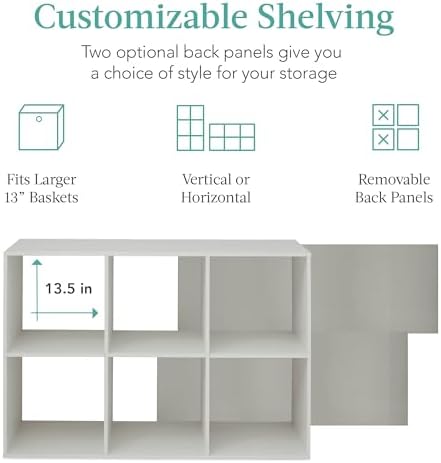 Best Choice Products Kids Bookcase 6-Cube Storage Organizer, 13.5in Shelf - Image 3