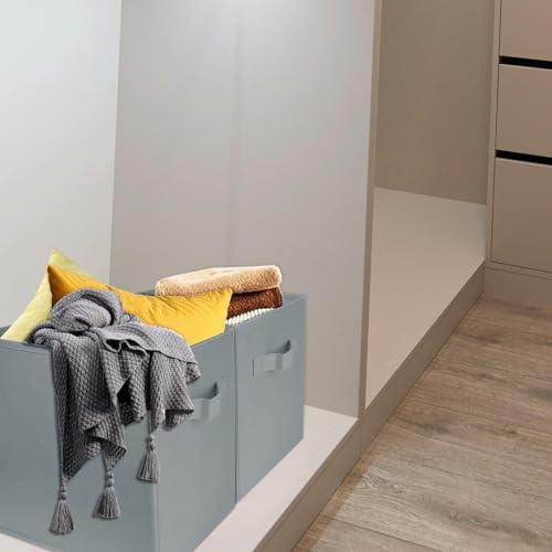 3 Pcs Storage Cubes, 10.5 Inch Collapsible Storage Bins, Fabric Foldable Bins - Image 5