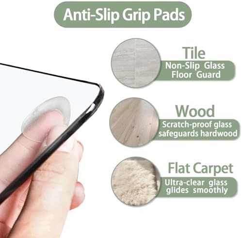 Tempered Glass Chair Mat for Carpet 80"x48", Floor Protector - Image 6