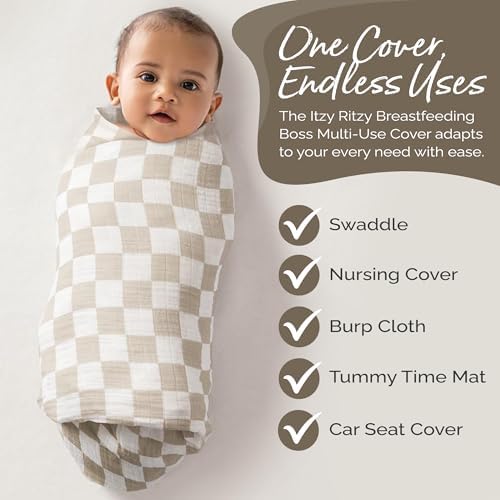 Itzy Ritzy Breastfeeding Boss Multi-Use Baby Wrap & Cover - Image 4