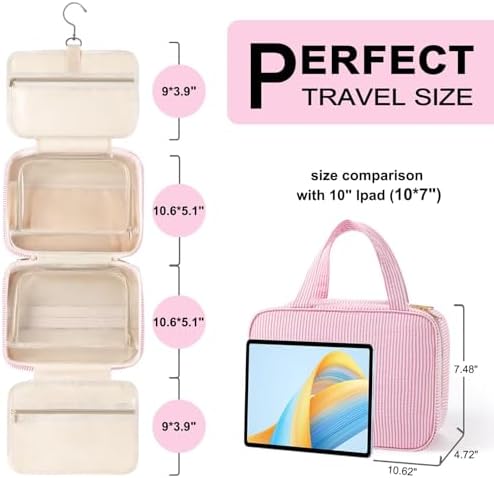 TOPEAST Travel Hanging Toiletry Bag & Makeup Bag - Image 2