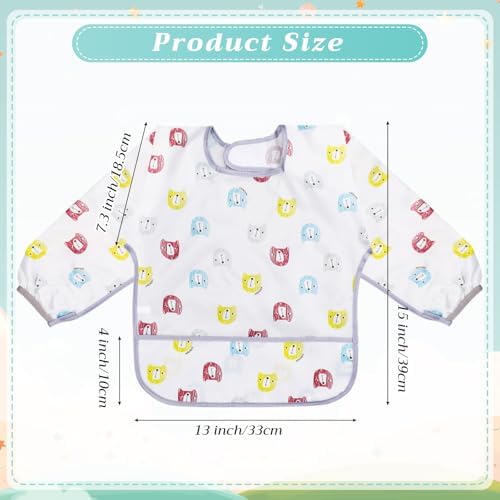 Tarpop Long Sleeve Bibs, Infant Smocks Bulk - Image 2