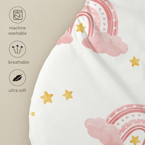 Baby Bassinet Sheets 4 Pack, Fits Rectangle Round Oval Hourglass Mattress - Image 4