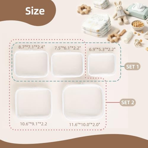 Clear Hard Shell Diaper Bag Organizer Pouches Cosmetic Bags - Image 5