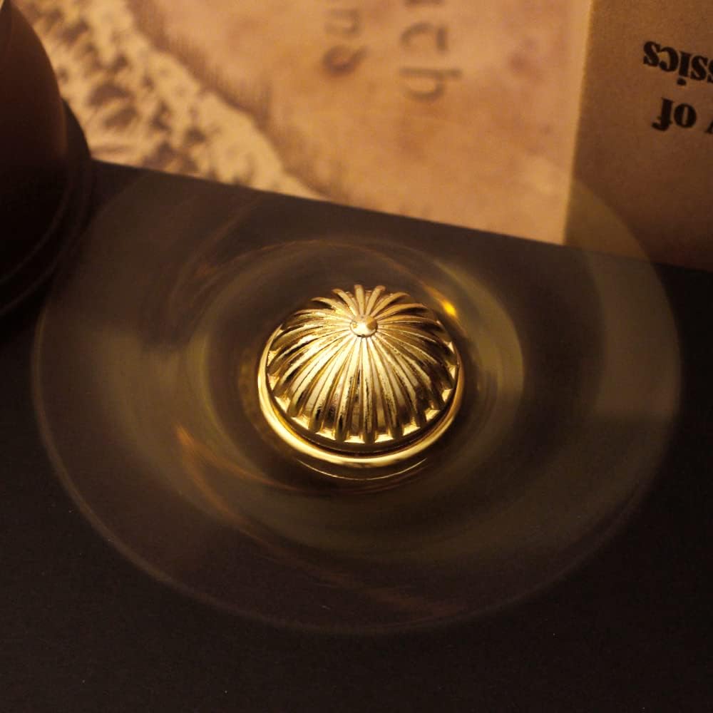 Golden Fidget Spinner Toy Metal for Kids Adults, Cool Margic Orb Fidgit Spinner Finger Desk Spinning Toys, Small Gadget Hand Spinner, Anti Anxiety Stress Relief Toy for Focus, Party Favors Prizes