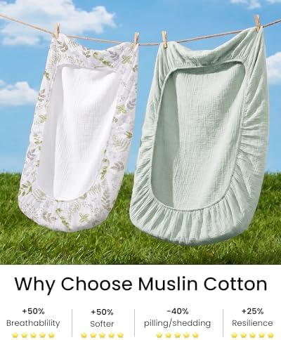 Muslin Crib Sheets for Boy Girl - Image 4