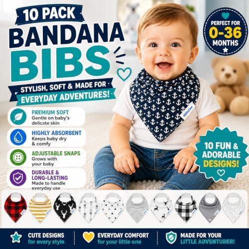 KiddyStar Premium Organic Cotton Bibs - Image 2