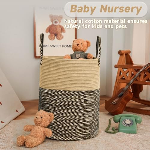 JMvicyroam 80L Cotton Rope Laundry Basket Hamper - Image 2