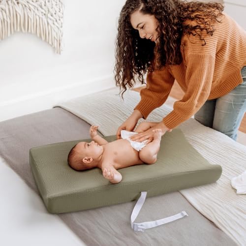 lulumoon Muslin Changing Pad Cover: 32x16 Fit Standard Rectangle Pad - Image 2
